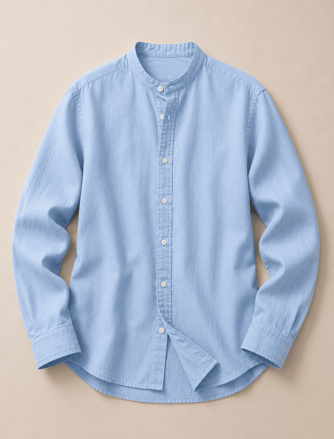 Tomis Half-Collar Shirt Sky Front