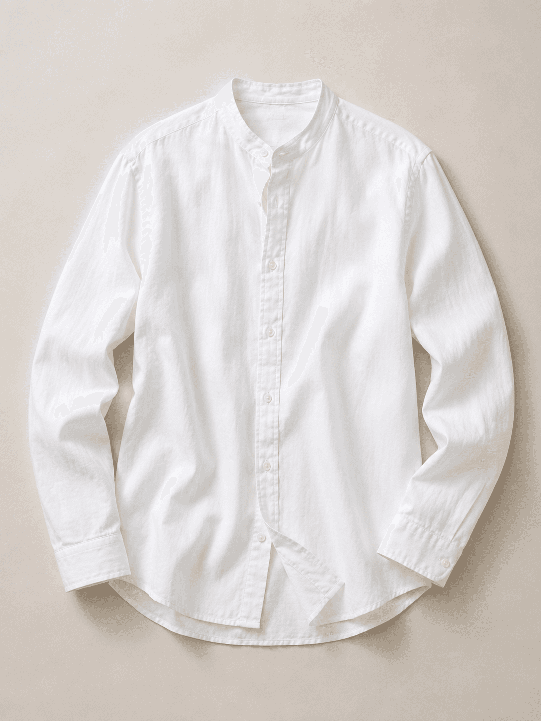 Tomis Black half-collar shirt flat lay product photo